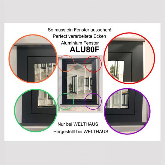 WeltHaus  Aluminium Fenster -  ALU F80 System von WELTHAUS Fenster 