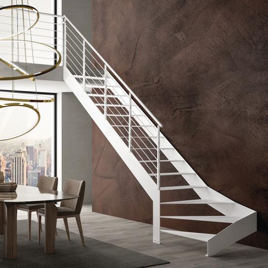 Individuelle Metalltreppe in Weiß von DS design   stairs.