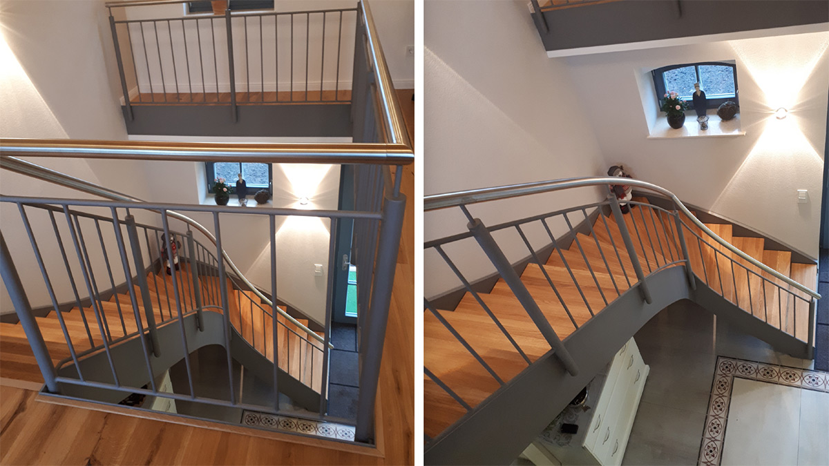 Moderne Stahl-Holz Treppe von Stahl-und Treppenbau Kuhla GmbH