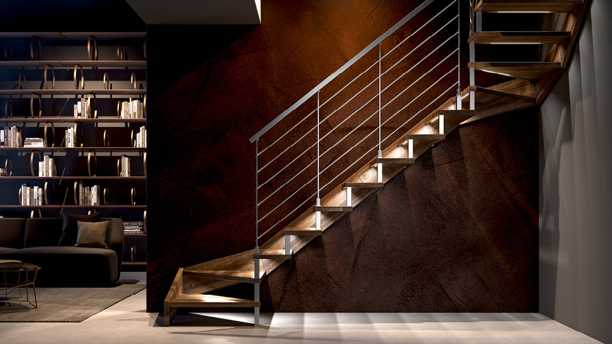 Moderne Designtreppe mit Metallgeländer von DS design   stairs.