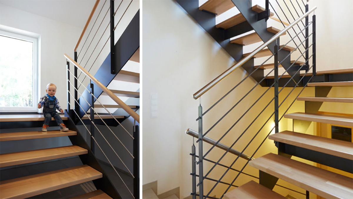 Individuelle Treppen aus Holz und Stahl von FREY Treppenbau