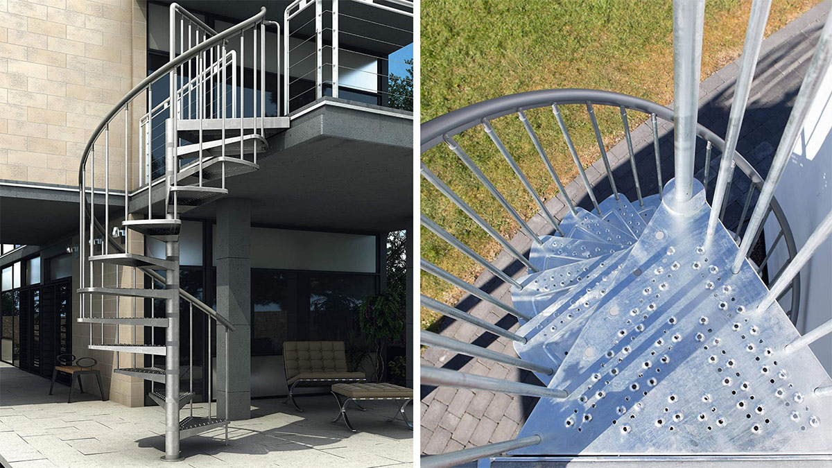 Spindeltreppe für den Außenbereich von DOLLE - Treppen zur Selbstmontage